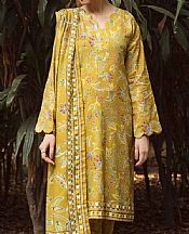 Motifz Saffron Yellow Khaddar Suit- Pakistani Winter Dress