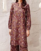 Motifz Wine Khaddar Suit (2 pcs)- Pakistani Winter Dress