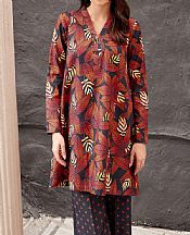 Motifz Black/Rust Khaddar Suit (2 pcs)- Pakistani Winter Clothing