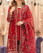 Motifz Scarlet Crinkle Chiffon Suit- Pakistani Designer Chiffon Suit