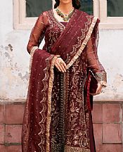 Motifz Wine Organza Suit- Pakistani Chiffon Dress
