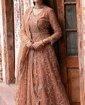 Motifz Dark Peach Net Suit- Pakistani Designer Chiffon Suit
