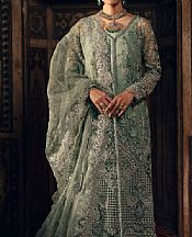 Motifz Pistachio Green Net Suit- Pakistani Chiffon Dress