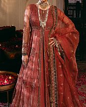 Motifz Auburn Red Net Suit- Pakistani Chiffon Dress