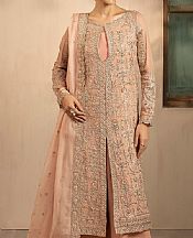 Motifz Peachy Pink Chiffon Suit- Pakistani Chiffon Dress