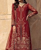Motifz Wine Red Chiffon Suit- Pakistani Designer Chiffon Suit
