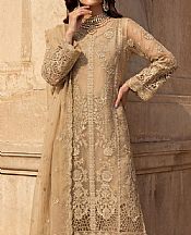 Motifz Tan Organza Suit- Pakistani Chiffon Dress