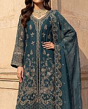 Motifz Teal Chiffon Suit- Pakistani Chiffon Dress