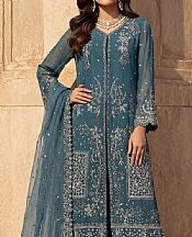 Motifz Teal Chiffon Suit- Pakistani Designer Chiffon Suit