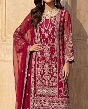 Motifz Vivid Burgundy Chiffon Suit- Pakistani Chiffon Dress