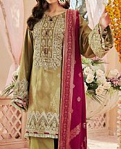 Motifz Olive Jacquard Suit- Pakistani Chiffon Dress