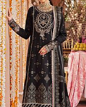 Motifz Black Jacquard Suit- Pakistani Designer Chiffon Suit