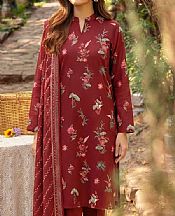 Motifz Maroon Lawn Suit- Pakistani Designer Lawn Suits