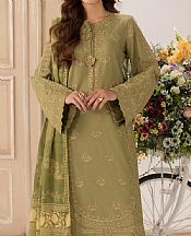 Olive Green Lawn Suit