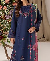 Navy Blue Lawn Suit