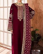 Motifz Scarlet Velvet Suit- Pakistani Winter Clothing