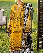 Golden Yellow Satin Cotton Suit- Pakistani Winter Clothing