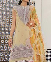 Light Golden Lawn Suit- Pakistani Designer Lawn Dress