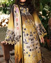 Mushq Mustard/Black Lawn Suit- Pakistani Lawn Dress