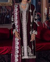 Egg Plant Velvet Suit- Pakistani Winter Dress