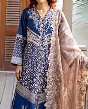 Mushq Blue Lawn Suit- Pakistani Lawn Dress