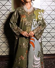 Mushq Olive Green Khaddar Suit- Pakistani Winter Dress