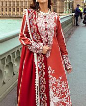 Mushq Persian Red Linen Suit- Pakistani Winter Clothing