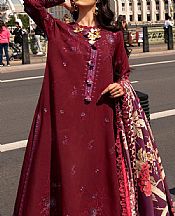 Mushq Maroon Linen Suit- Pakistani Winter Dress