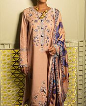 Mushq Peach Karandi Suit- Pakistani Winter Dress