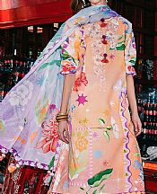 Peach Lawn Suit