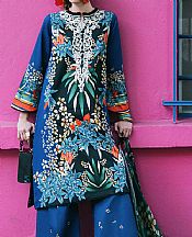 Navy Blue Lawn Suit