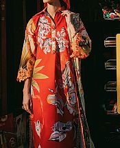 Flame Red Lawn Suit