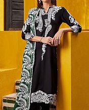 Mushq Black Sateen Suit- Pakistani Winter Dress