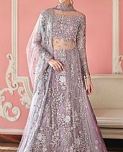 Mushq Lilac Net Suit- Pakistani Designer Chiffon Suit