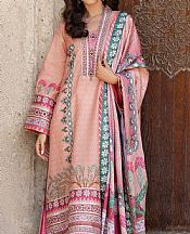 Mushq Peach Raw Silk Suit- Pakistani Designer Chiffon Suit