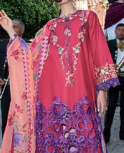 Mushq Dark Pink Lawn Suit- Pakistani Designer Lawn Suits