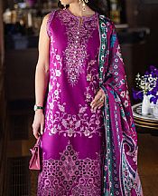 Mushq Rich Purple Lawn Suit- Pakistani Designer Lawn Suits