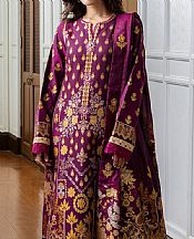 Mushq Dark Raspberry Lawn Suit- Pakistani Lawn Dress