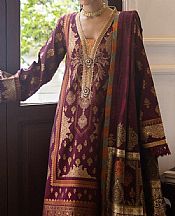 Mushq Pansy Purple Lawn Suit- Pakistani Designer Lawn Suits