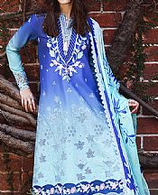 Mushq Blue Lawn Suit- Pakistani Lawn Dress
