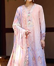 Mushq Pale Pink/Lavender Lawn Suit- Pakistani Designer Lawn Suits