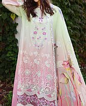 Mushq Pink/Sea Mist Lawn Suit- Pakistani Designer Lawn Suits