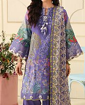 Mushq Cornflower Blue Lawn Suit- Pakistani Lawn Dress