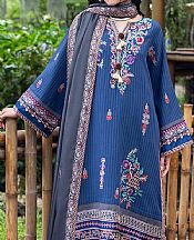 Mushq Navy Blue Karandi Suit- Pakistani Winter Clothing