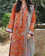 Bright Orange Lawn Suit