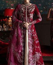 Mushq Scarlet Red Velvet Suit- Pakistani Winter Dress