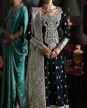 Mushq Teal Velvet Suit- Pakistani Winter Clothing