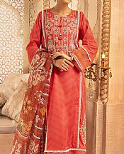Pastel Red Lawn Suit- Pakistani Lawn Dress