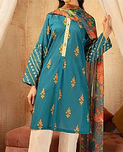 Turquoise Lawn Suit (2 Pcs)- Pakistani Lawn Dress