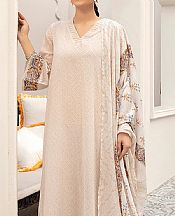 Ivory Lawn Suit (2 Pcs)- Pakistani Lawn Dress